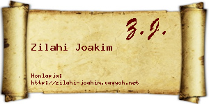 Zilahi Joakim névjegykártya